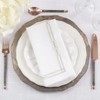 Saro Lifestyle Timeless Trim Embroidered Border Napkin (Set of 4), 20", Gold - 4 of 4