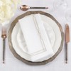 Saro Lifestyle Timeless Trim Embroidered Border Napkin (Set of 4), 20", Gold - image 4 of 4