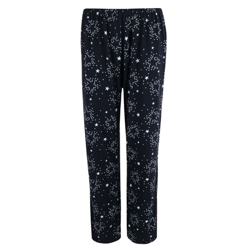 PJ Couture Women's Plus Size Star Print Pajama Set, 3 of 4