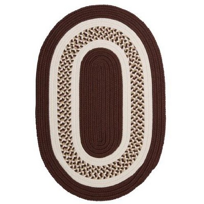 Colonial Mills Flowers Bay - Brown 2 Ft x3 Ft Oval Rug Indoor/Outdoor 100% Polypropylene