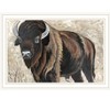 HomeRoots The Boss Bison Only White Framed Print Wall Art - 4 of 4