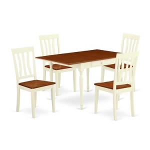 5-Piece Rectangular Buttermilk and Cherry Solid Wood Top-Dining Room Set -Seats 4 - 1 of 4