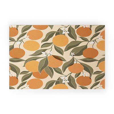 Cuss Yeah Designs Abstract Oranges 30" x 20" Welcome Mat - Society6