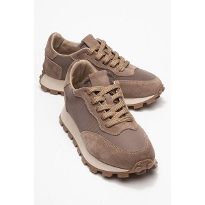 Amanda - Taupe Genuine Leather Sneaker (Women) - 1 of 4