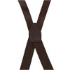 CTM Men's Smooth Coated Leather Suspenders with Metal Swivel Hook Ends - 3 of 4