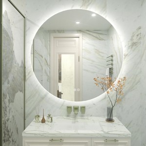 Apmir Super Bright Back LED Lighted Anti-Fog Round/Oval Wall Mirror with Tempered Glass & 3-Year Warranty - 1 of 4
