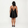 Anna-Kaci Lounge Women's PLus Size Satin Slip Dress with Soft Draping Fabric, Adjustable Spaghetti Straps and A-Line Silhouette - 3 of 4