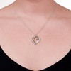 GILDED Lab-Grown Diamond Double Heart Necklace for Women – 925 Sterling Silver, 14K Gold-Plated Two-Tone Pendant, 18-inch Chain - 3 of 4