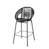 TOAOTBNBO Wicker Counter Height Bar Stools Set of 2, Modern Bar Chairs with Woven Pattern, Cozy Barstool for Kitchen Island - 4 of 4