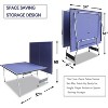 8ft Mid-Size Professional Table Tennis Tables,Foldable & Portable Design,Ping Pong Table Set Included Net, 2 Table Tennis Paddles and 3 Balls - 3 of 4