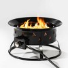 Moda Furnishings 19" Propane Gas Fire Pit, 50000 BTU Round Steel Fire Pit for Outside Patio Deck Garden Backyard - Black - 4 of 4