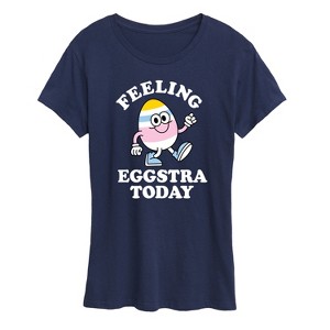 Women's - Instant Message - Feelin Eggstra Short Sleeve Graphic T-Shirt - 1 of 4