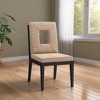 Meridian Furniture,Gwendolyn Linen Textured Fabric Dining Side Chair, Set of 2 - 2 of 4