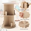 Angel Sar 2 Tier Kids Rotating Bookshelf with Bear Baffles, 360° Spinning Bookshelf, Storage Organizer for Playroom or Bedroom, Wood - 4 of 4