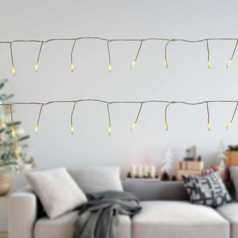 Northlight Set of 40 Warm White LED Fairy Christmas Lights 6’, 2 of 5