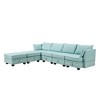 115.1" Modern Large U-Shape Modular Sectional Sofa with Reversible Ottoman & Storage Seat, Convertible to Bed - 4 of 4