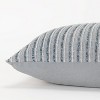 14"x26" Oversized Solid Striped Poly Filled Lumbar Throw Pillow - Rizzy Home - 4 of 4