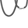 Steeltime 24" Men's stainless steel cuban link chain necklace. Color Option: Silver, Gold, Black - 2 of 4