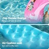 Jasonwell 2-Pack Inflatable Pool Chairs with Cup Holders, 49"x35" Hammock Noodle Mat for Summer Fun, Blue & Pink - 3 of 4