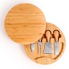BergHOFF Bamboo 6Pc Round Covered Cheese Board Set, with 4 Tools, 8.7x1.5" - 2 of 4