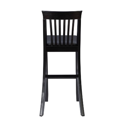 Classic Dark Cherry & Black Faux Leather 31" Craftsman Barstool