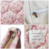 Top Zipper Floral Quilted Bag Small Tote Bag for Women - 4 of 4