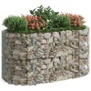 vidaXL Gabion Raised Bed Galvanized Iron 78.7"x39.4"x39.4" - 3 of 4