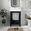 MOEPISY 20 Inch Bathroom Vanity With Ceramic Sink And Ample Storage, Ideal For Small Bathrooms, Black - 2 of 4