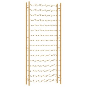 vidaXL Elegant Gold Metal Wine Rack - Freestanding Bottle Holder, Stores 96 Bottles, for Modern Home Bar/Kitchen Storage - 25.2" x 8.7" x 61.8" - 1 of 4