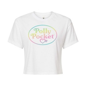 Women's - Polly Pocket - Polly Pocket Ombre Logo Cropped Graphic T-Shirt - 1 of 4