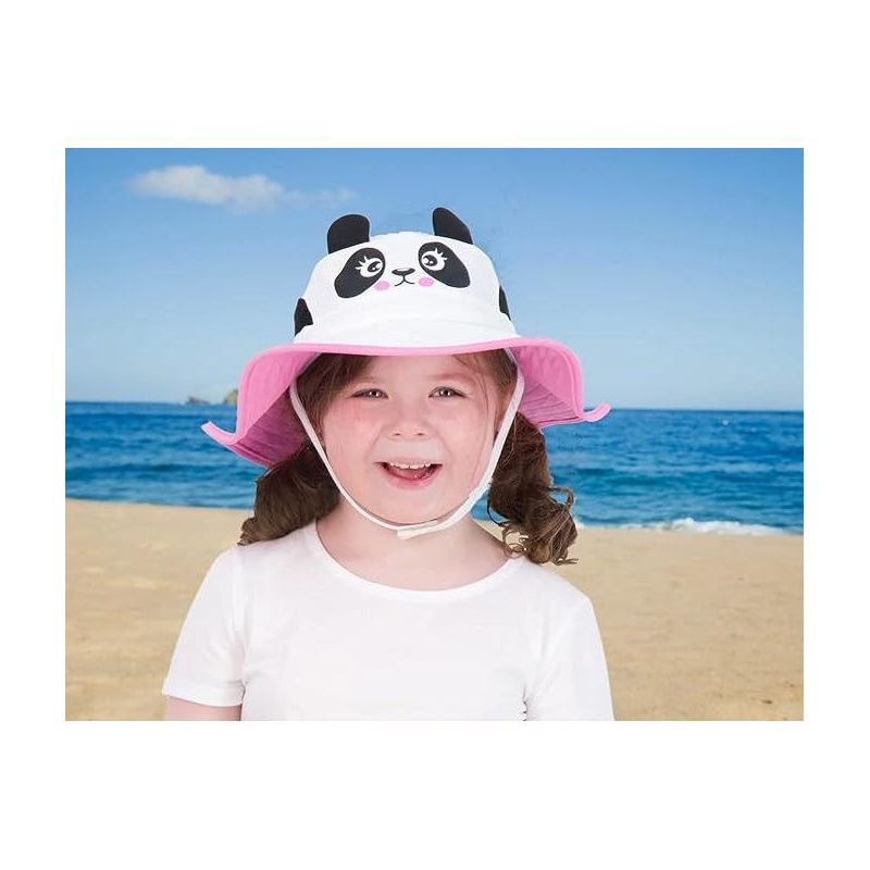 Addie & Tate Kid's Sun Hat for Boys and Girls with UV Protection, Toddlers and kids Ages 4-7 Years (Panda), 3 of 4