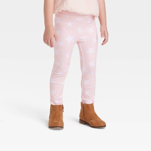 Grayson Mini Toddler Girls' Stars Jersey Leggings - Pink - 1 of 3