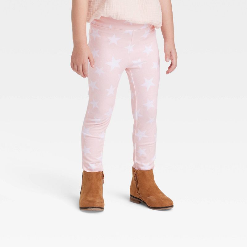 Grayson Mini Toddler Girls' Stars Jersey Leggings - Pink, 1 of 4