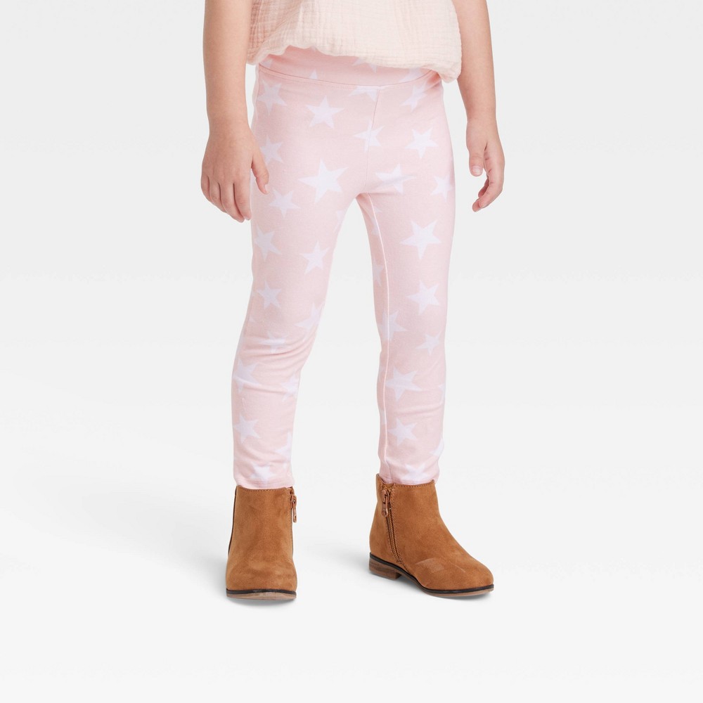 Grayson Mini Toddler Girls' Stars Jersey Leggings - Pink 4T