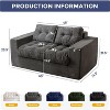 MAXYOYO Bean Bag Chair for Adults, Upholstered Floor Sofa with Armrests, Loveseat Boneless Couch for Bedroom Living Room - 2 of 4