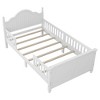 Aortzio Twin Size Solid Wooden Platform Bed,Floor Bed with Rails,Headboard&Footboard - 4 of 4