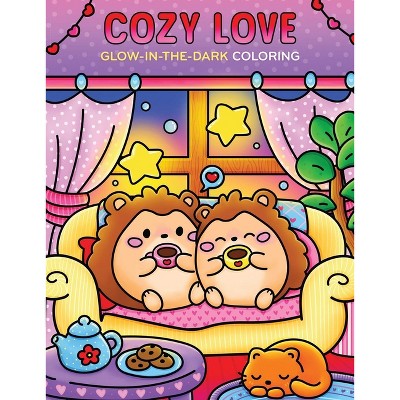 Cozy Love Glow-In-The-Dark Coloring - (Cozy Glow-In-The-Dark Coloring) by  Editors of Thunder Bay Press (Paperback)