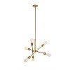 Elegant Lighting Axel 6 Lights Brass Pendant - 3 of 4