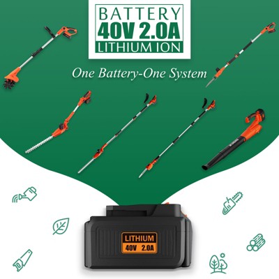 Ukoke Powerful 40V Brushless Cordless Blower (130 MPH / 550 CFM),for Blowing Snow Debris, Leaves, and Dust 2.0Ah Battery and Charger Included, Orange