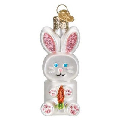 Old World Christmas 3.25 In Marshmallow Bunny Ornament Spring Easter Sweets Confection Tree Ornaments