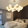 YIYIBYUS 25-Light Gold Modern Bubble Glass Ball Chandelier with Round Glass Shade - 3 of 4