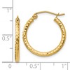Black Bow Jewelry 2mm, 14k Yellow Gold Diamond-cut Hoops, 20mm (3/4 Inch) - 4 of 4