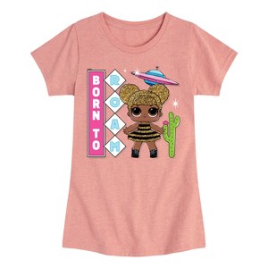 Girls' - LOL Surprise! - Queen Bee is Born to Roam Fitted Short Sleeve Graphic T-Shirt - 1 of 4