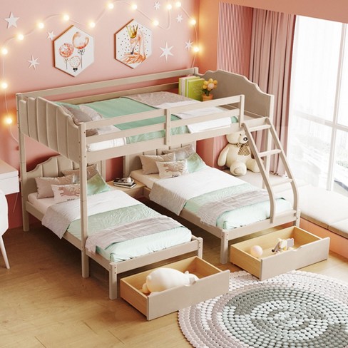 Triple twin on sale bunk bed