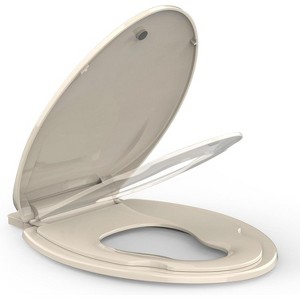 Toilet Seat Round,/Elongated Toilet Lid Soft-Slow Close, Heavy Duty Toilet Seat, Easy to Install, Universal Fit - 1 of 4