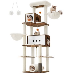 Feandrea Cat Tree, 77.5-Inch Tall Modern Cat Tower, Multi-Level Cat Condo for Indoor Cats - 1 of 4