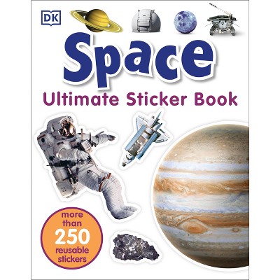 Sticker Book: Space Rockets Planets Icons Blank Sticker Book for