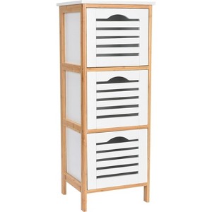 Prosumers Choice Wooden Bathroom Cabinet Storage 3 drawers for Toiletries & Accessories, White - 1 of 4