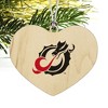 Minnesota State University Moorhead Primary Logo Heart Love Wood Christmas Tree Holiday Ornament - 2 of 3