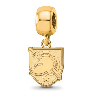Black Bow Jewelry 14k Yellow Gold Plated Sterling Silver U.S. Military Academy Black Knights NCAA Bead Charm - 1 of 4